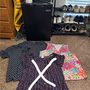 Two Women's Patterned Tops - Floral, Polka Dot & Geo